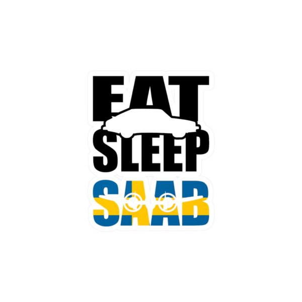 Saab Racing Club Alaska | Eat Sleep SAAB Sticker - Image 5