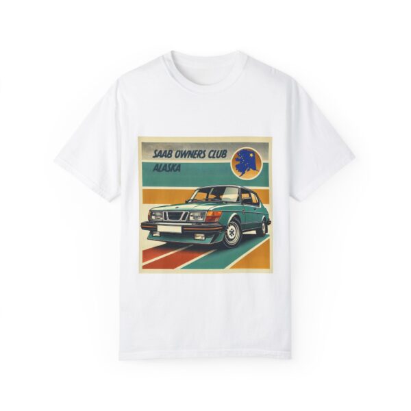 white saab owners club t shirt 1