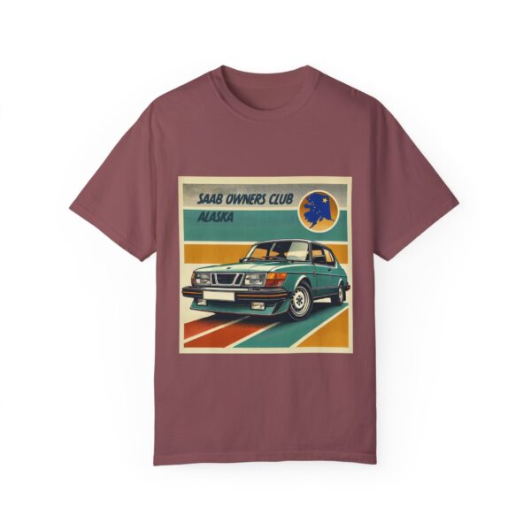 faded red saab owners club t shirt 1