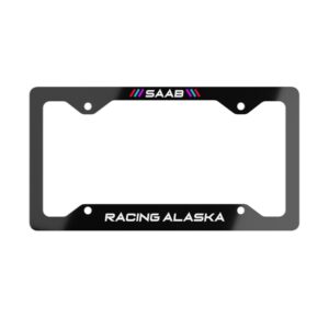 Saab racing Alaska license plate cover