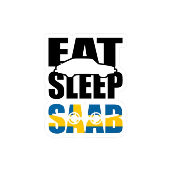 Saab Racing Club Alaska | Eat Sleep SAAB Sticker