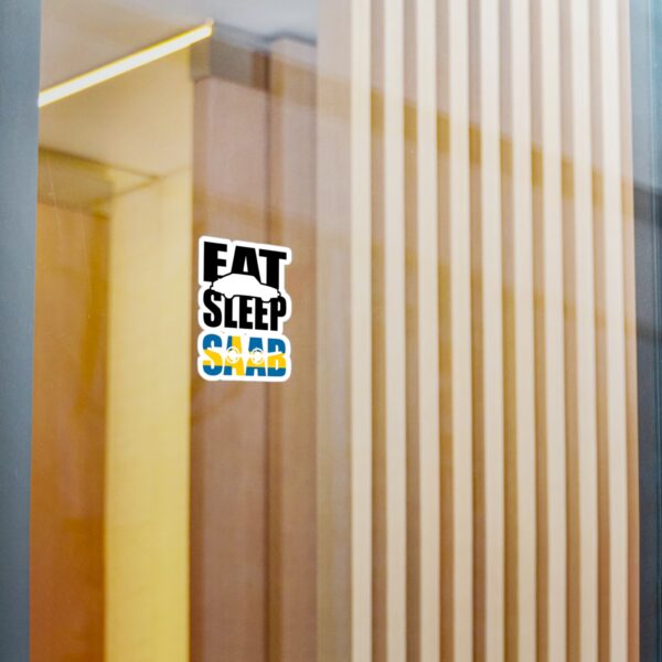 Saab Racing Club Alaska | Eat Sleep SAAB Sticker - Image 2