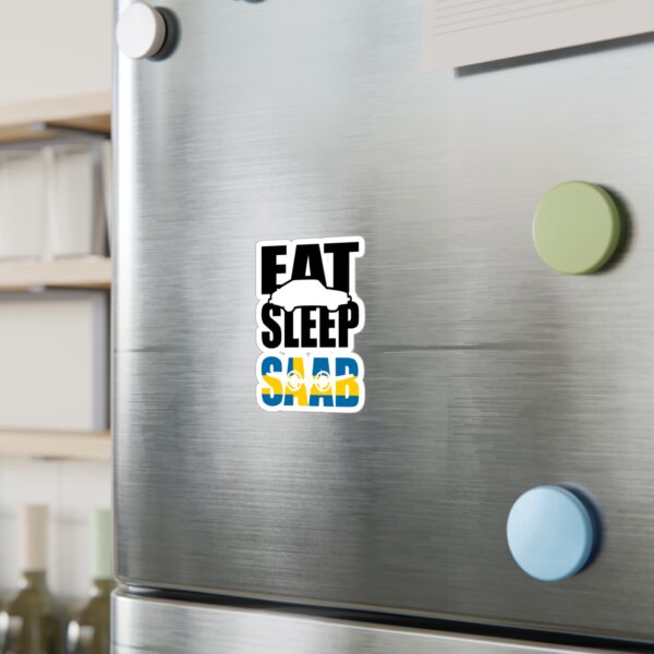 Saab Racing Club Alaska | Eat Sleep SAAB Sticker - Image 7